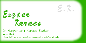 eszter karacs business card